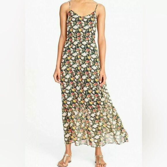 J Crew Mercantile Sweet Pea Floral Tiered Maxi Dress Size 0 - Picture 1 of 9